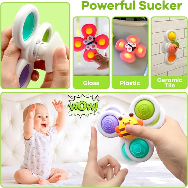 Thumbnail 4 de Suction Cup Spinner Toys 3‑pack for 1–3 years