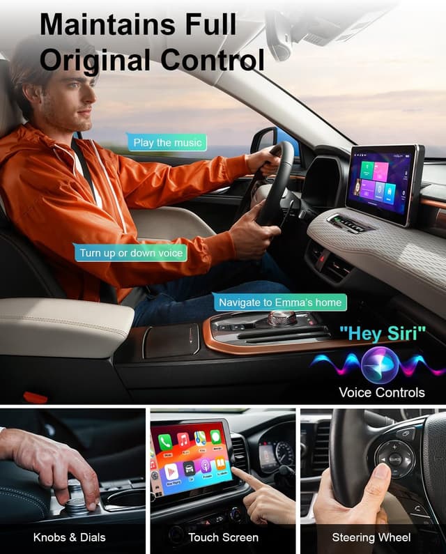 Detalle 2 de Gatatol Adattatore CarPlay Wireless per iPhone: da CarPlay cablato a wireless, mini USB-A/USB-C