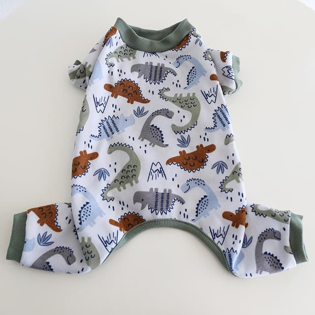 Thumbnail 6 de BT Bear Fat Dog Clothes Green Dinosaur dog pyjamas jumpsuit (L, back length 33–36cm)