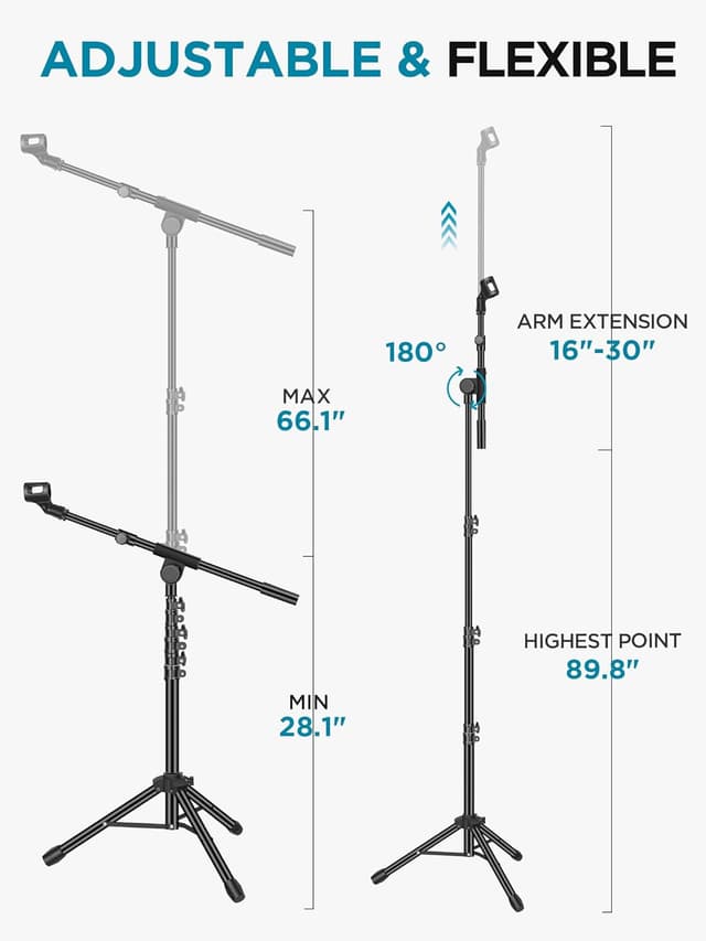 Detalle de InnoGear Microphone Stand Adjustable 89.8in