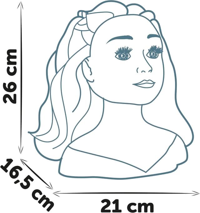 Detalle 2 de Smoby My Beauty testa da styling bionda con trucco termosensibile e 19 accessori (dai 3 anni)