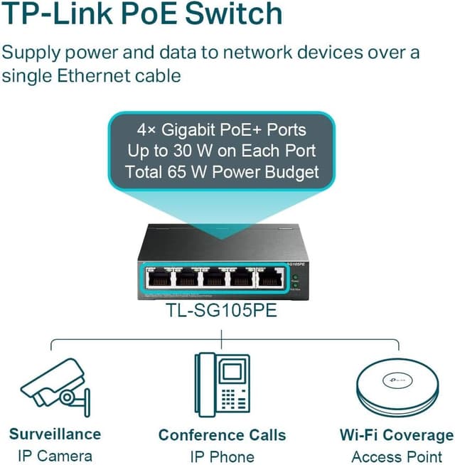 Thumbnail 4 de TP-Link TL-SG105PE Switch PoE 5 Ports