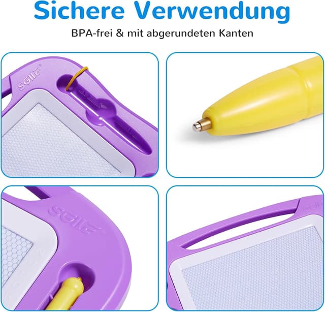 Thumbnail 3 de SGILE Große Magnetische Maltafel 42 × 32 cm Lila