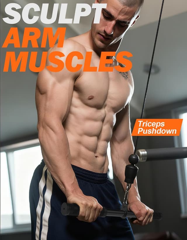 Detalle de Fitarc Straight Bar Cable Attachment – Non-Slip Triceps & Lat Pull Down Bar for Home Gym