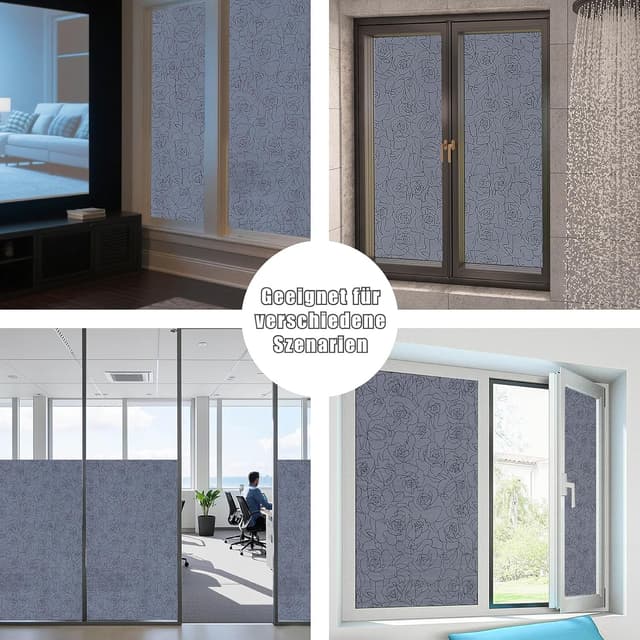 Thumbnail 6 de Fensterfolie Blickdicht Schwarz 45x200 cm đ