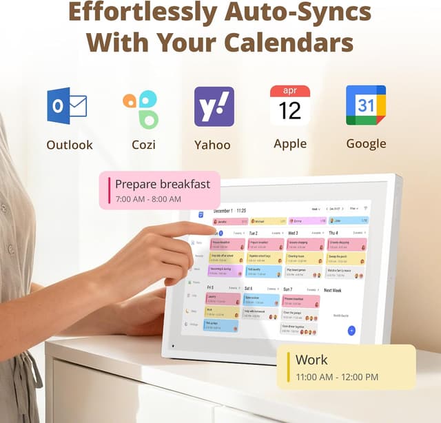 Detalle 2 de Dragon Touch Calendar 10.1" digital calendar 1080P