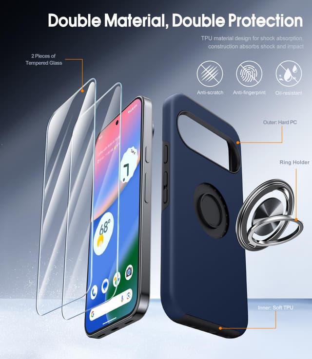 Thumbnail 6 de AOUIA Pixel 10 Pro case with 2 pack