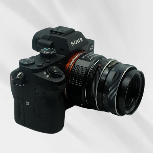 Detalle de PHOLSY Objektivadapter für Rollei QBM auf Sony E-Mount (kompatibel u. a. mit a7, a6000, NEX, ZV-E10)