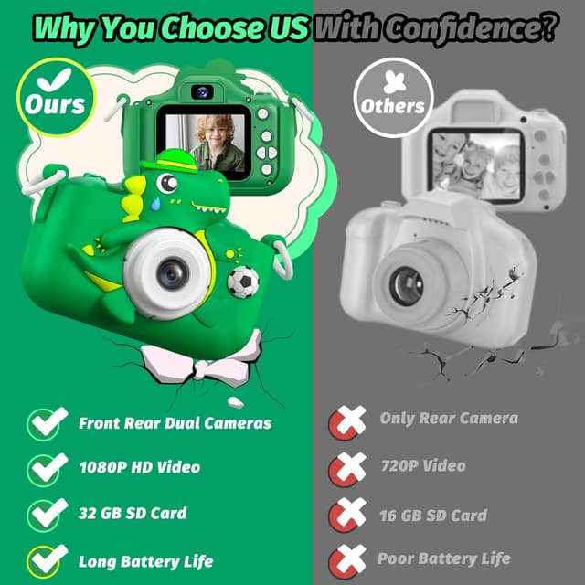 Thumbnail 6 de Kinderkamera Dinosaurier Selfie 32GB