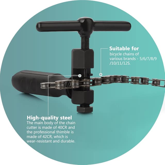 Detalle 2 de Homord Kettennieter Fahrrad Werkzeug für 5 bis 12