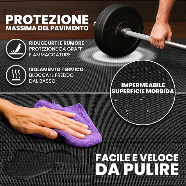 Thumbnail 6 de Tappeto Palestra Tappetino Fitness 18 pezzi 🧩