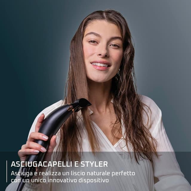 Detalle de Rowenta Ultimate Experience Air Motion CF8C20E0: asciugacapelli con effetto Coanda e pettine lisciante