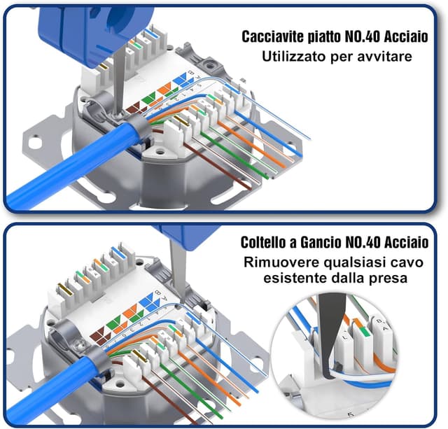Thumbnail 3 de VCELINK G602BL Attrezzo Punch Down per RJ45