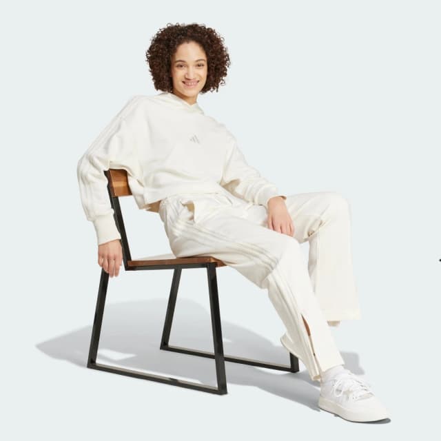 Detalle de Adidas ALL SZN French Terry 3 bandas Sudadera blanco