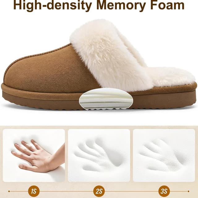 Detalle 1 de Litfun Damen Hausschuhe Winter Warm Plüsch