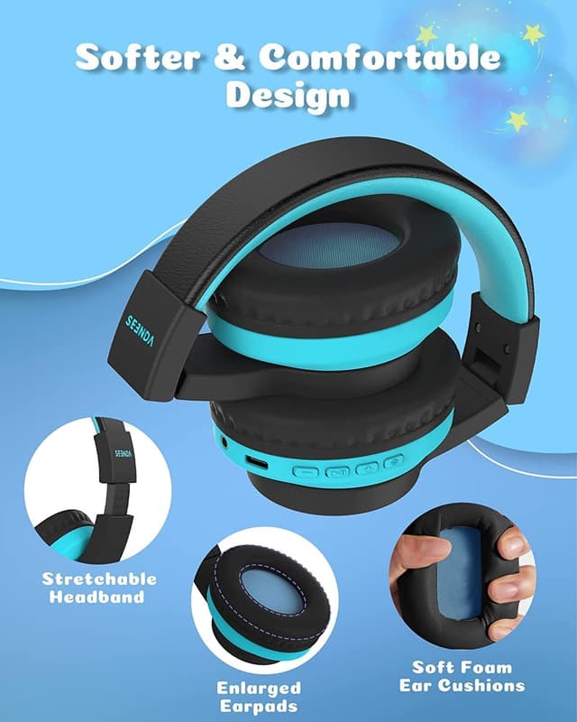 Thumbnail 4 de Seenda Kids Bluetooth Headphones 85dB volume limit