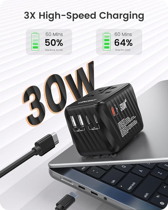 Thumbnail 1 de LENCENT PD 30W adaptateur de voyage universel