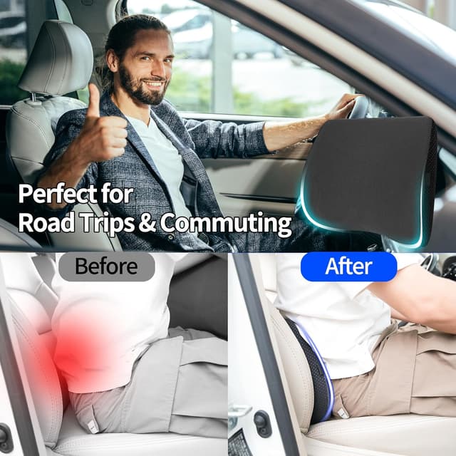 Thumbnail 1 de TISHIJIE Lumbar Support Pillow for Car