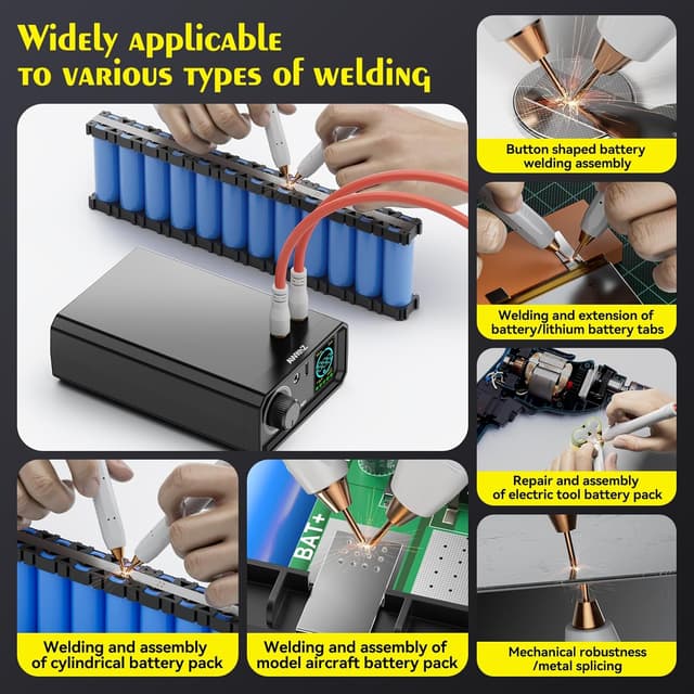 Detalle 2 de AWithZ Spot Welder 10000mAh, Dual Pulse