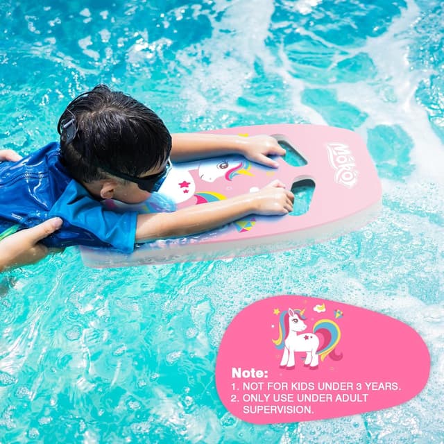 Detalle de MoKo Schwimmbrett mit Griffen für Kinder und Erwachsene – Kickboard zum Schwimmtraining