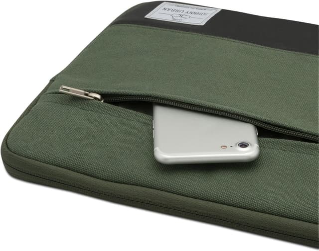 Detalle de Johnny Urban Custodia MacBook Pro 13 / MacBook Air (2018) in tela con tasca laterale verde