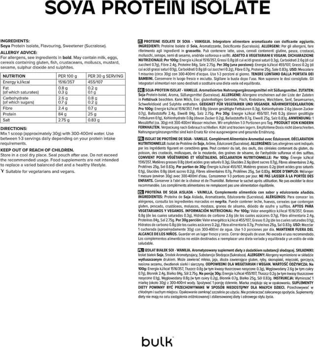 Thumbnail 1 de Bulk ProtĂ©ine Soja 1 kg đ„€