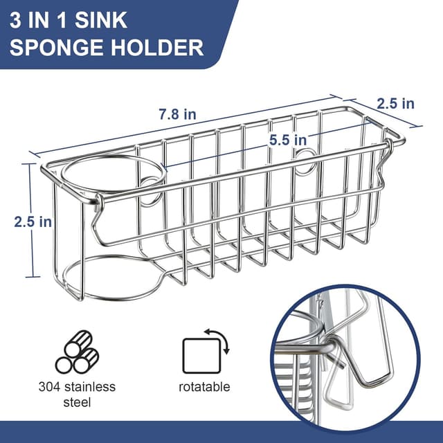 Thumbnail 5 de 3-In-1 Sponge Holder 7.8" đź§˝