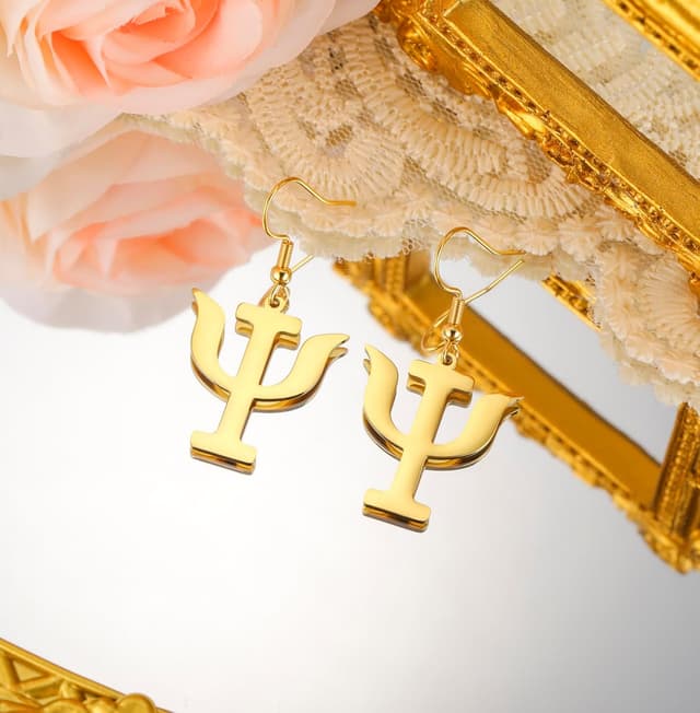 Detalle 2 de EUEAVAN Psi-Symbol Creolen für Frauen