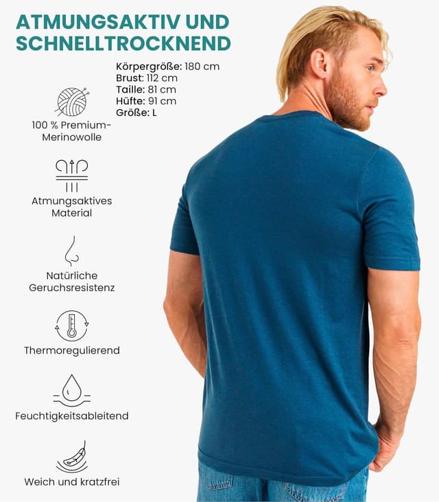 Detalle 2 de Merino.tech Premium Merino Shirt 165 g/m²