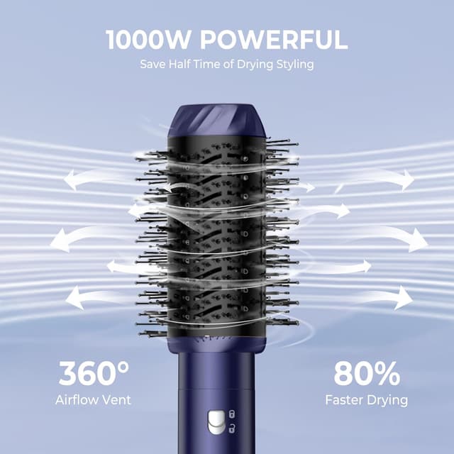 Detalle de UKLISS Pro Airstyler 6 in 1 spazzola asciugacapelli 1000 W (Blu)