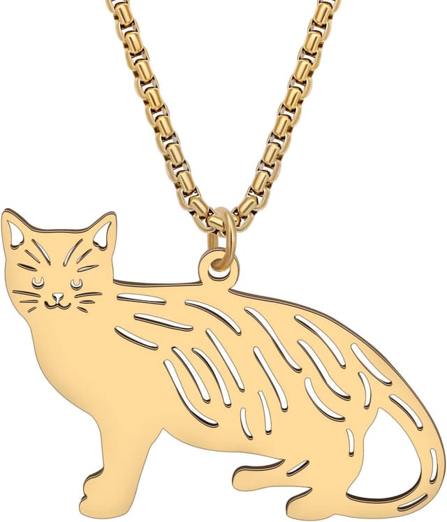 Thumbnail 6 de BAMAY Edelstahl-Katzen Halskette mit Kätzchen-Anhänger – nickelfrei & hypoallergen für Damen und Mädchen