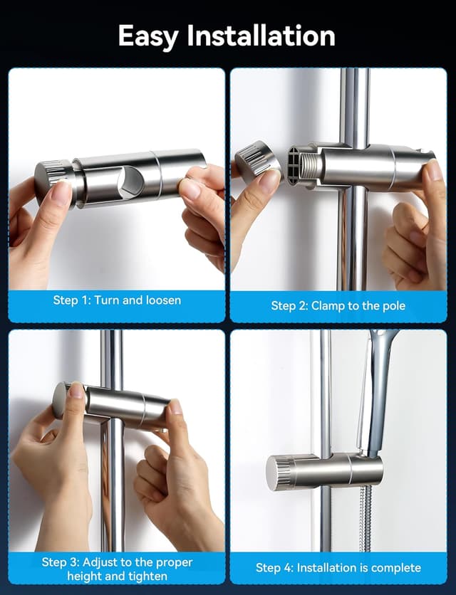 Detalle de Magichome Shower Head Holder (Brushed Nickel) for 21–27mm Riser Rails