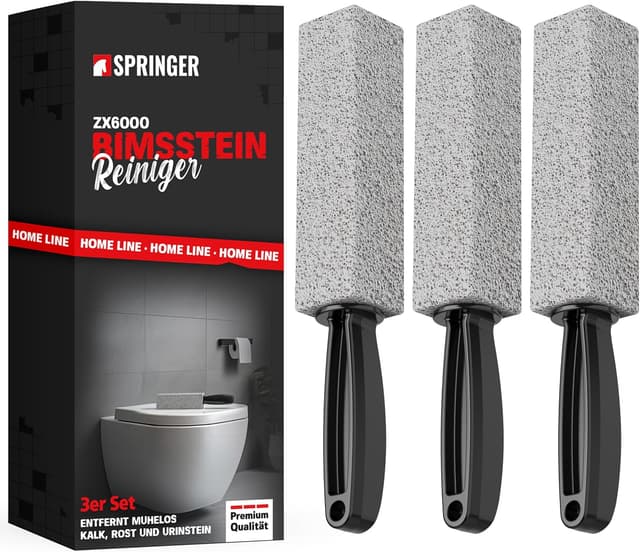 Detalle de SPRINGER ZX6000 – Lot de 3 pierres ponces pour WC, pierre naturelle sans produits chimiques