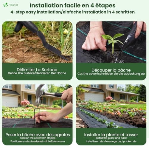 Thumbnail 4 de VOUNOT Malla antihierbas 2x25m 100 g/m²