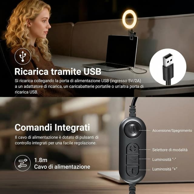 Thumbnail 6 de NEEWER BR60 Ring Light 10W per Vlog