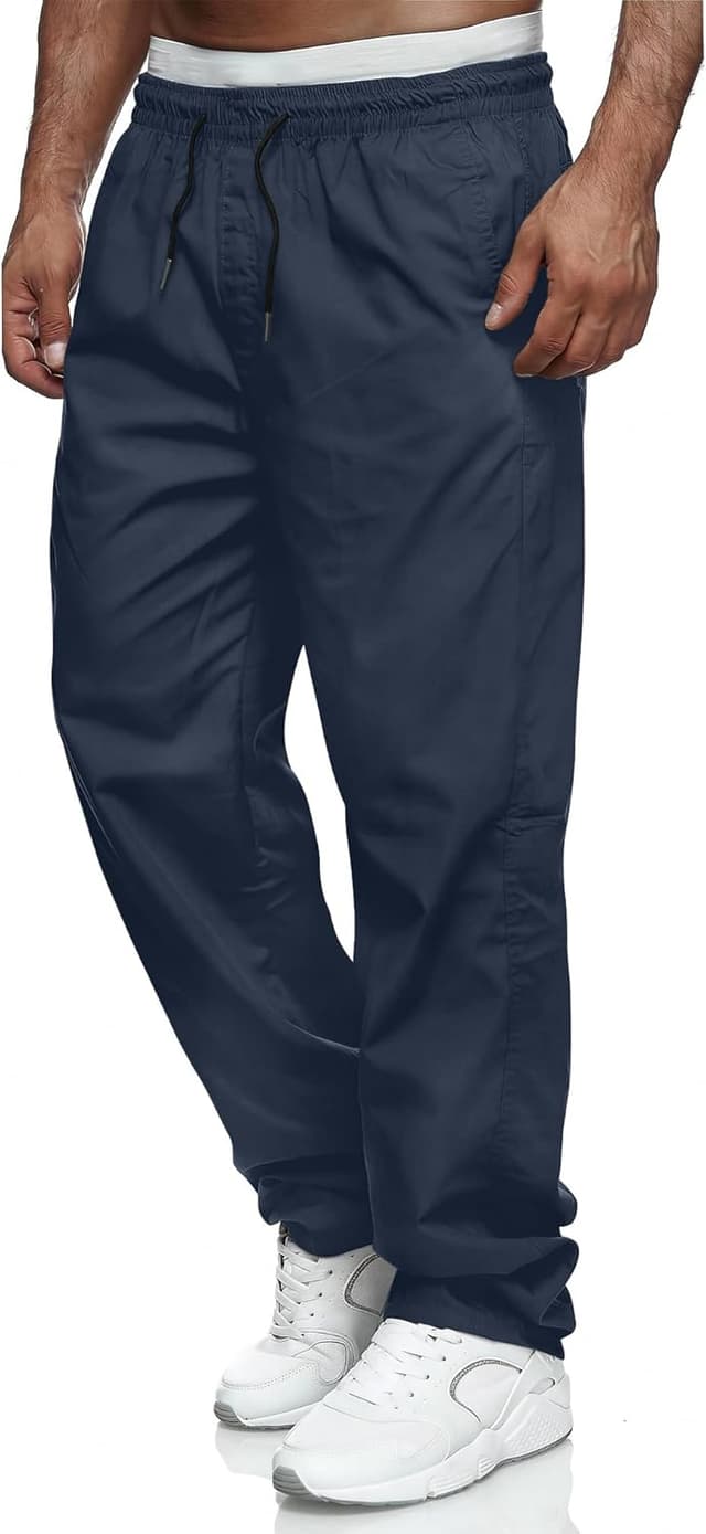 Detalle de Comdecevis Men’s Relaxed Fit Casual Pants Elastic Waist Sweatpants with Pockets Cargo Joggers