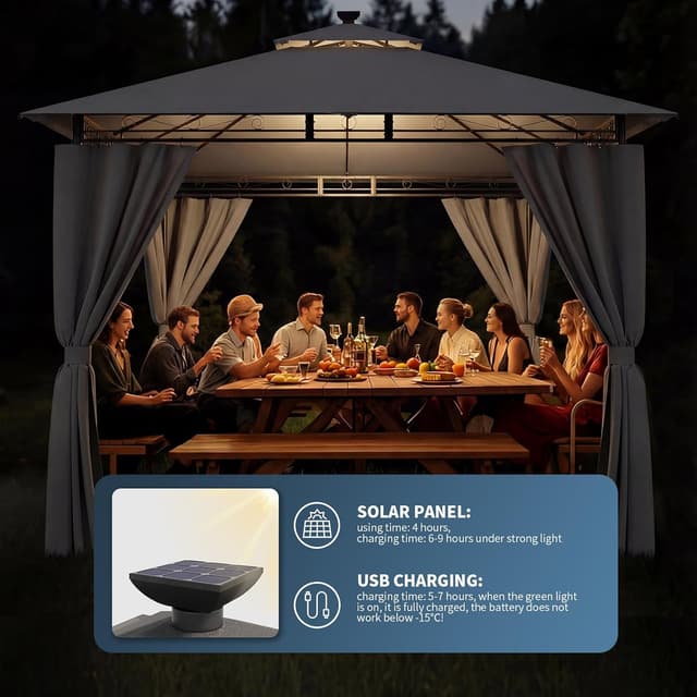 Thumbnail 1 de JUMMICO Tonnelle Pliante 3x3 Luxe Imperméable