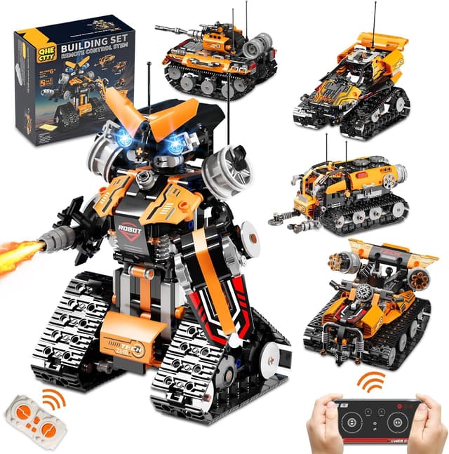 Imagen de STEM 5in1 Robot Car Tank Kit 600-piece en OfertitasTOP