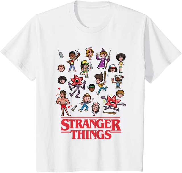 Thumbnail 2 de Stranger Things Camiseta personajes cartoon