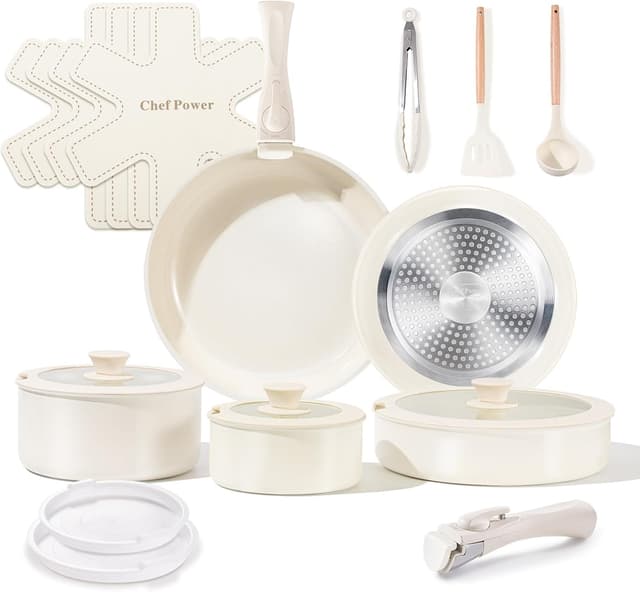 Imagen de Chef Power Ceramic Cookware Set, 19-Pc ⚙ en OfertitasTOP