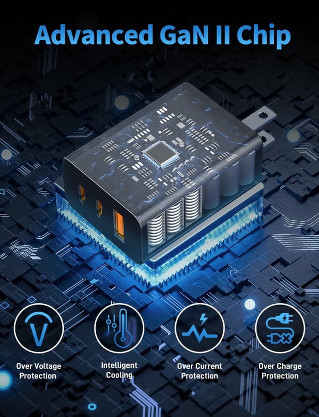 Detalle 2 de 100W 3-Port USB C Charger Block 2-Pack