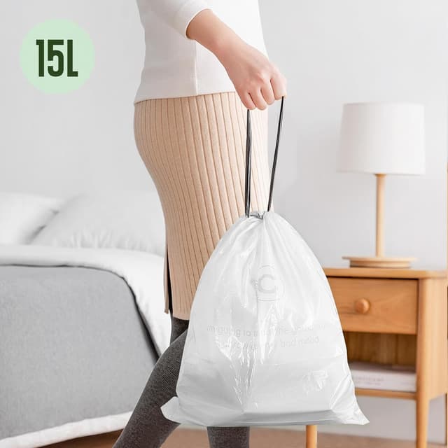 Thumbnail 6 de GRANDMA SHARK 10Lโ15L drawstring bin bags 60 pack ๐