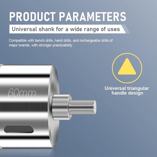 Detalle de Flintronic Diamond Drill Bit 60mm with Centre Guide for Glass & Tile