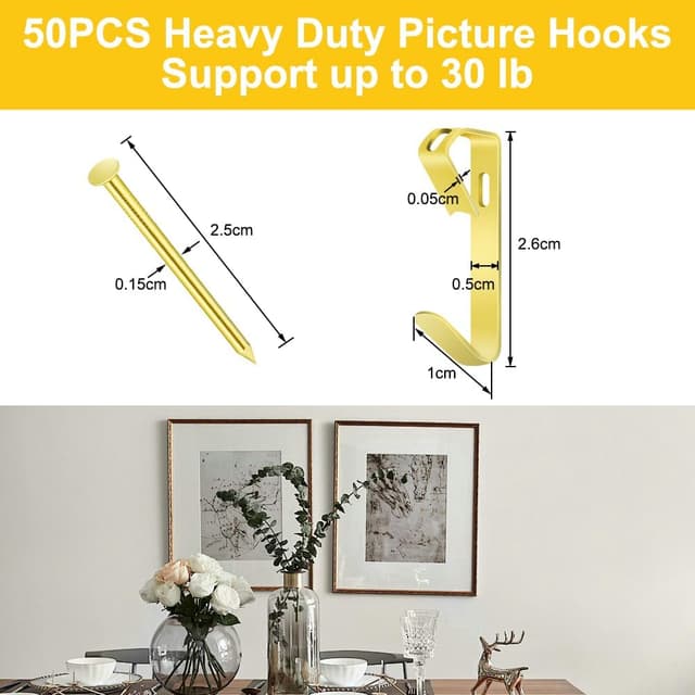 Thumbnail 1 de vsshe Accroches tableau 50 pièces 30 lb