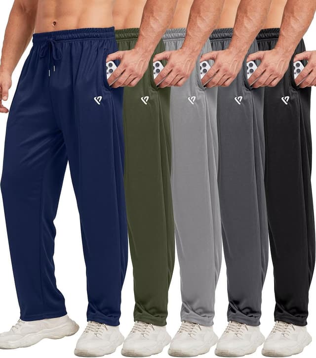 Imagen de 5 Pack Mens Sweatpants Joggers with Zip Pockets en OfertitasTOP
