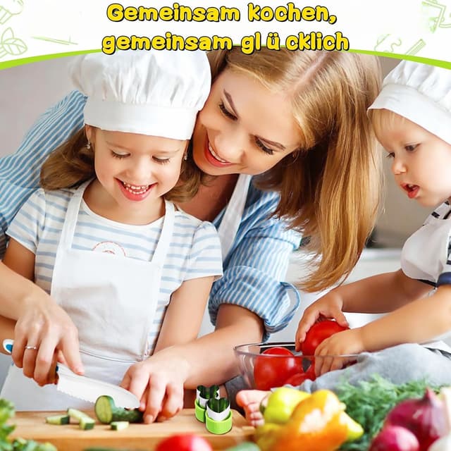 Detalle de 13-teilige Kindermesser-Set „Löwenset“ für Kinder ab 2 Jahren – Holz-/PP-Sicherheitsmesser inkl. Ausstechformen