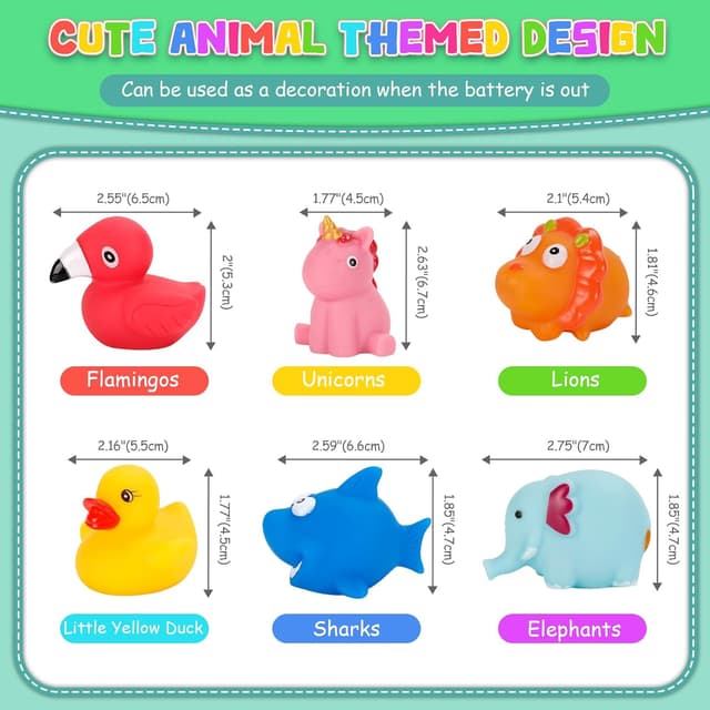 Thumbnail 5 de Jovicos Baby Light Up Bath Toys 6 PCS