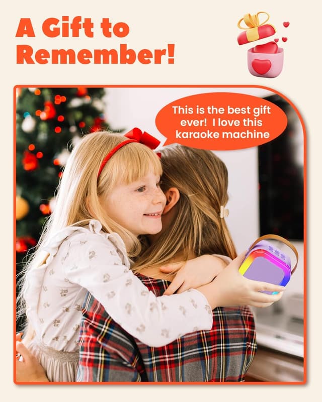 Thumbnail 2 de Mini Portable Karaoke Machine 2‑mic for Kids 🎤