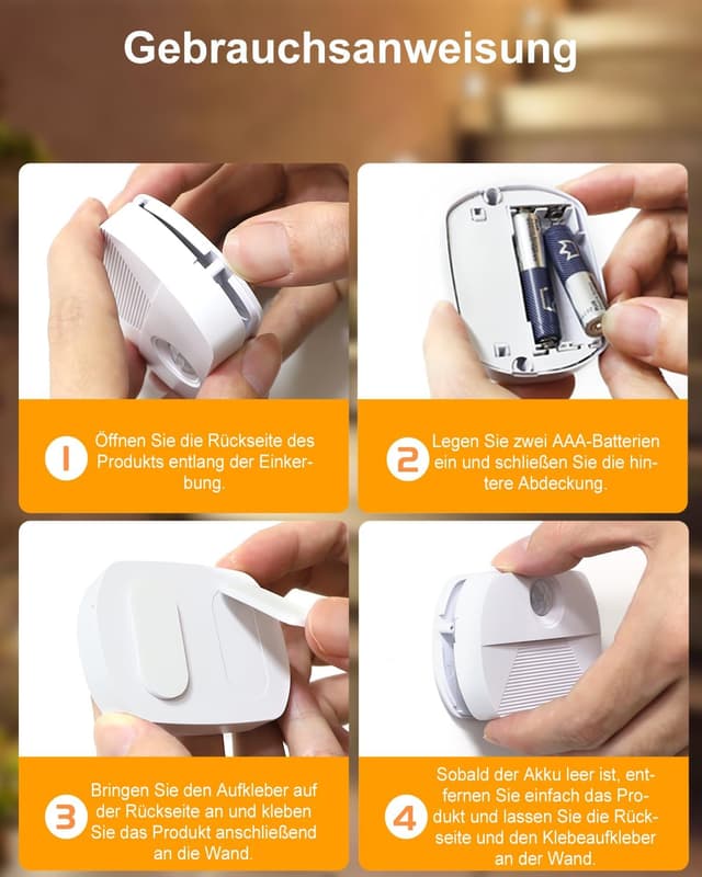 Thumbnail 2 de AdalyRoma Nachtlicht 4er Pack 6,6x5x1,55 cm