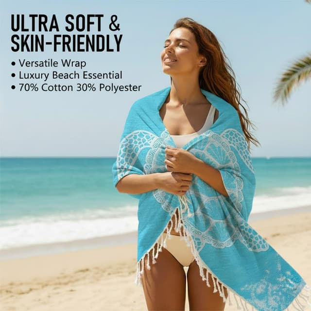 Thumbnail 2 de Haleey Turkish Cotton Beach Towel 2-pack 🏖